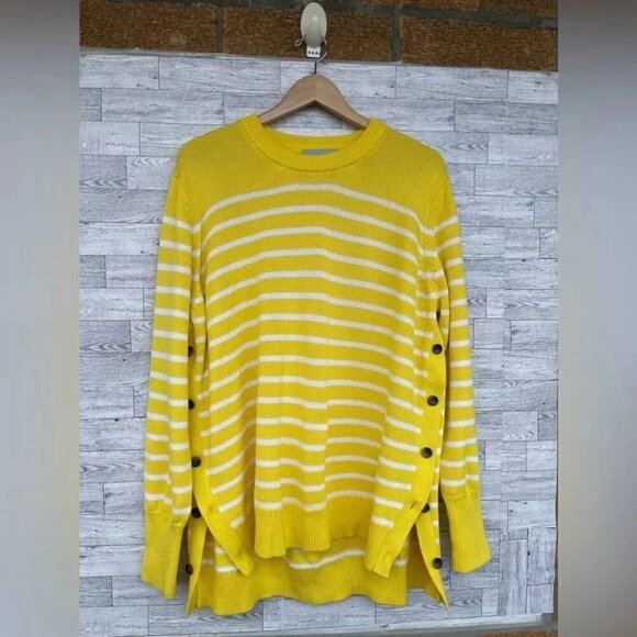 TUCKERNUCK  yellow  Stripe Bar Harbor Sweater XXL - Picture 1 of 9